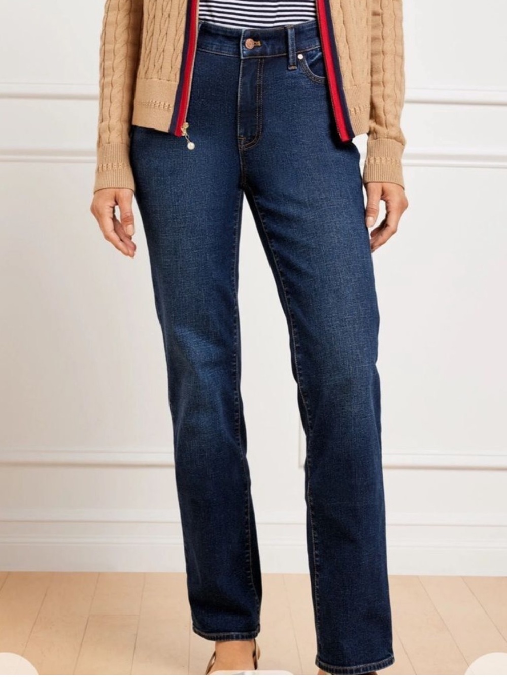 Talbots Barely Boot Curvy Simply Flattering 5 Pocket Jeans Sz 12 Curvy